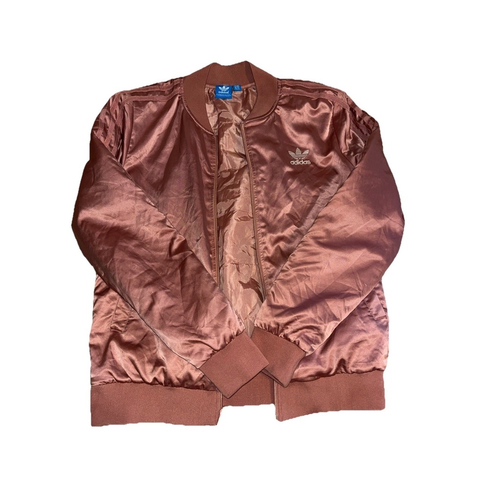 Adidas Originals Rose Gold Women's Size Small Jacket Zippered Puffer Style